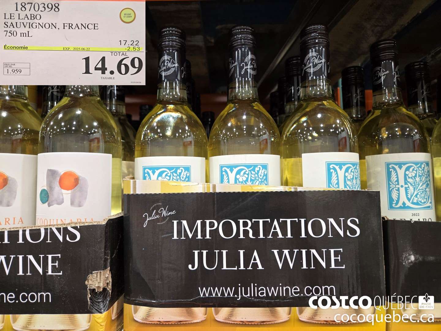 1870398 LE LABO SAUVIGNON, FRANCE 750 mL  ($2.53 INSTANT SAVINGS EXPIRES ON 2025-06-22) $14.69