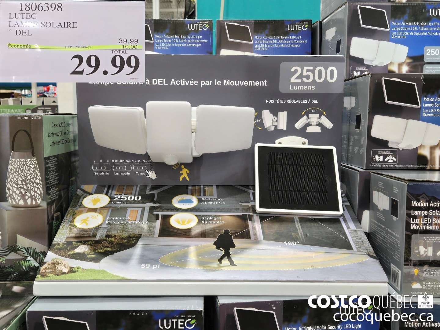 1806398 LUTEC LAMPE SOLAIRE  ($10.00 INSTANT SAVINGS EXPIRES ON 2025-06-29) $29.99