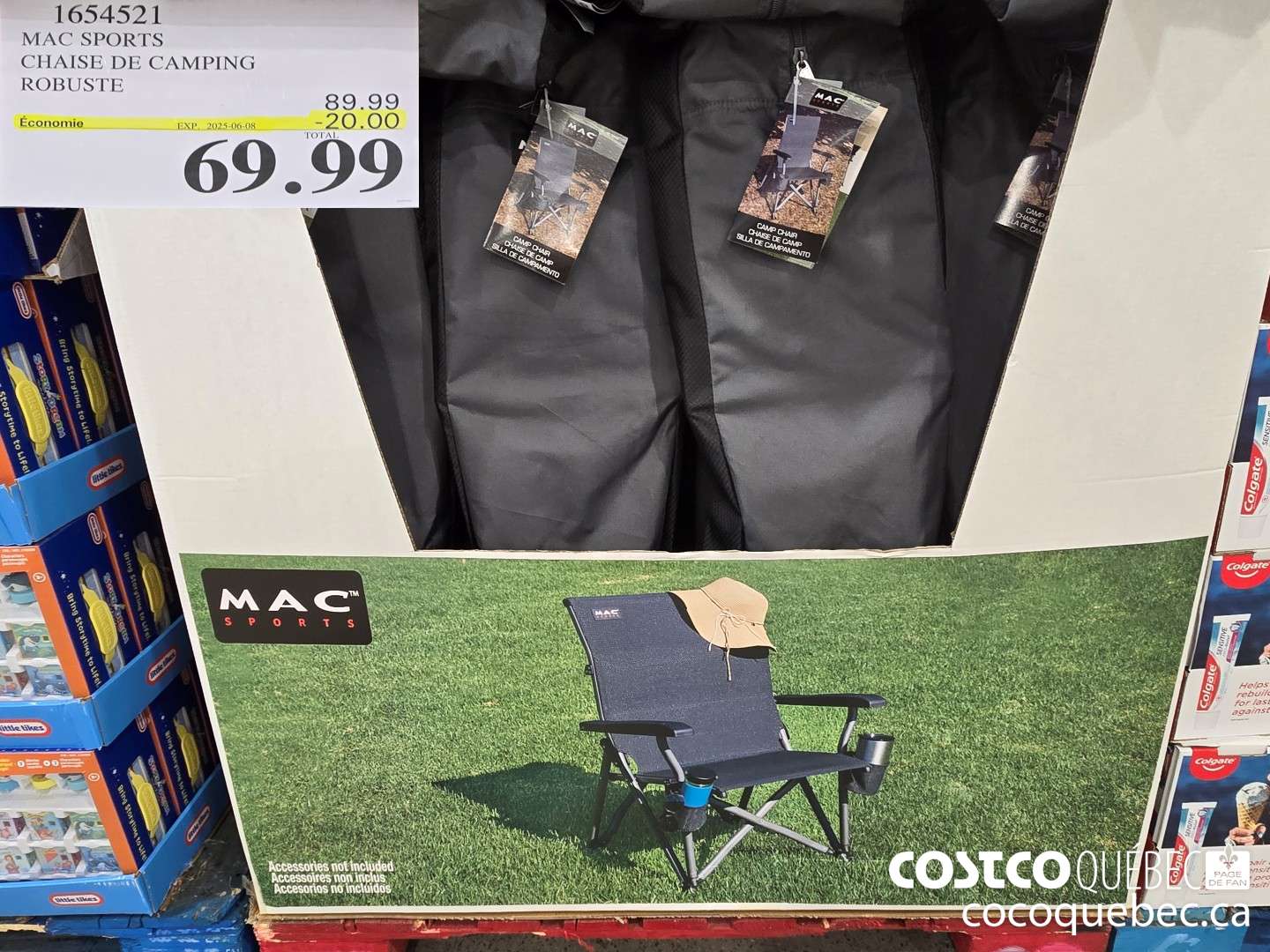 1654521 MAC SPORTS CHAISE DE CAMPING ROBUSTE  ($20.00 INSTANT SAVINGS EXPIRES ON 2025-06-08) $69.99