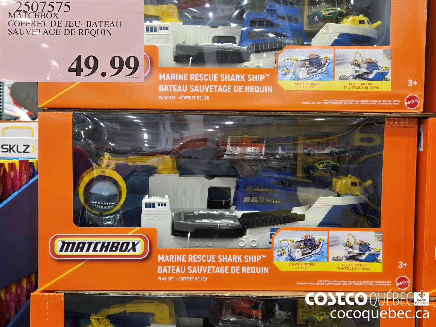 2507575 MATCHBOX COFFRET DE JEU- BATEAU SAUVETAGE DE REQUIN  $49.99