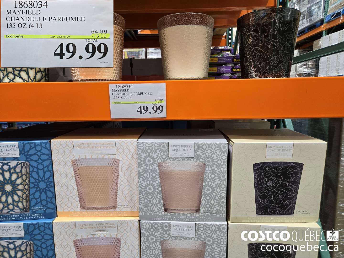 1868034 MAYFIELD CHANDELLE PARFUMEE 135 OZ (4 L)  ($15.00 INSTANT SAVINGS EXPIRES ON 2025-06-29) $49.99