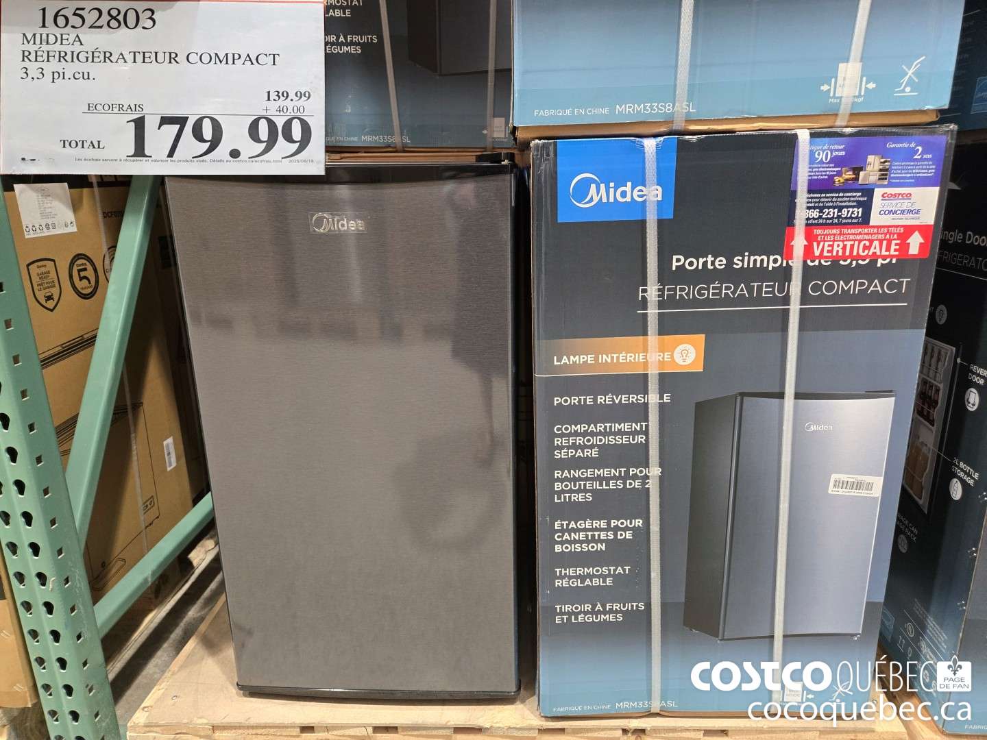 1652803 MEDEA _ REFRIGERATEUR COMPACT B5S 7 pi. Cu.  $179.99