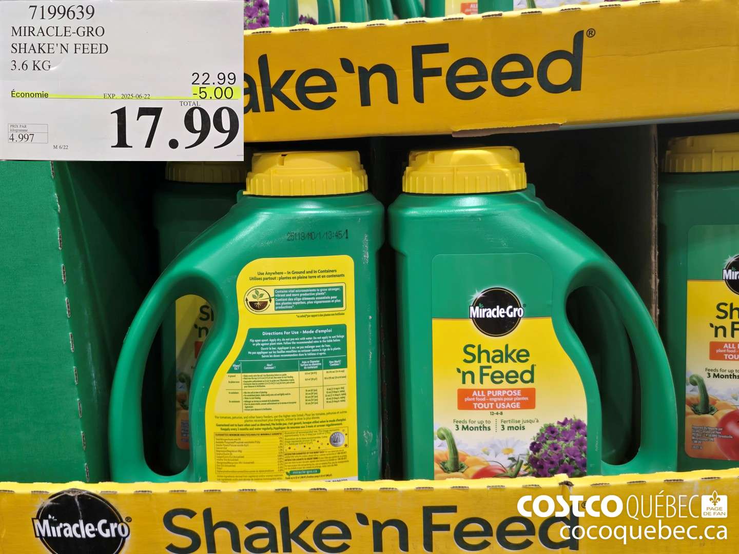 7199639 MIRACLE-GRO SHAKE'N FEED  ($5.00 INSTANT SAVINGS EXPIRES ON 2025-06-22) $17.99