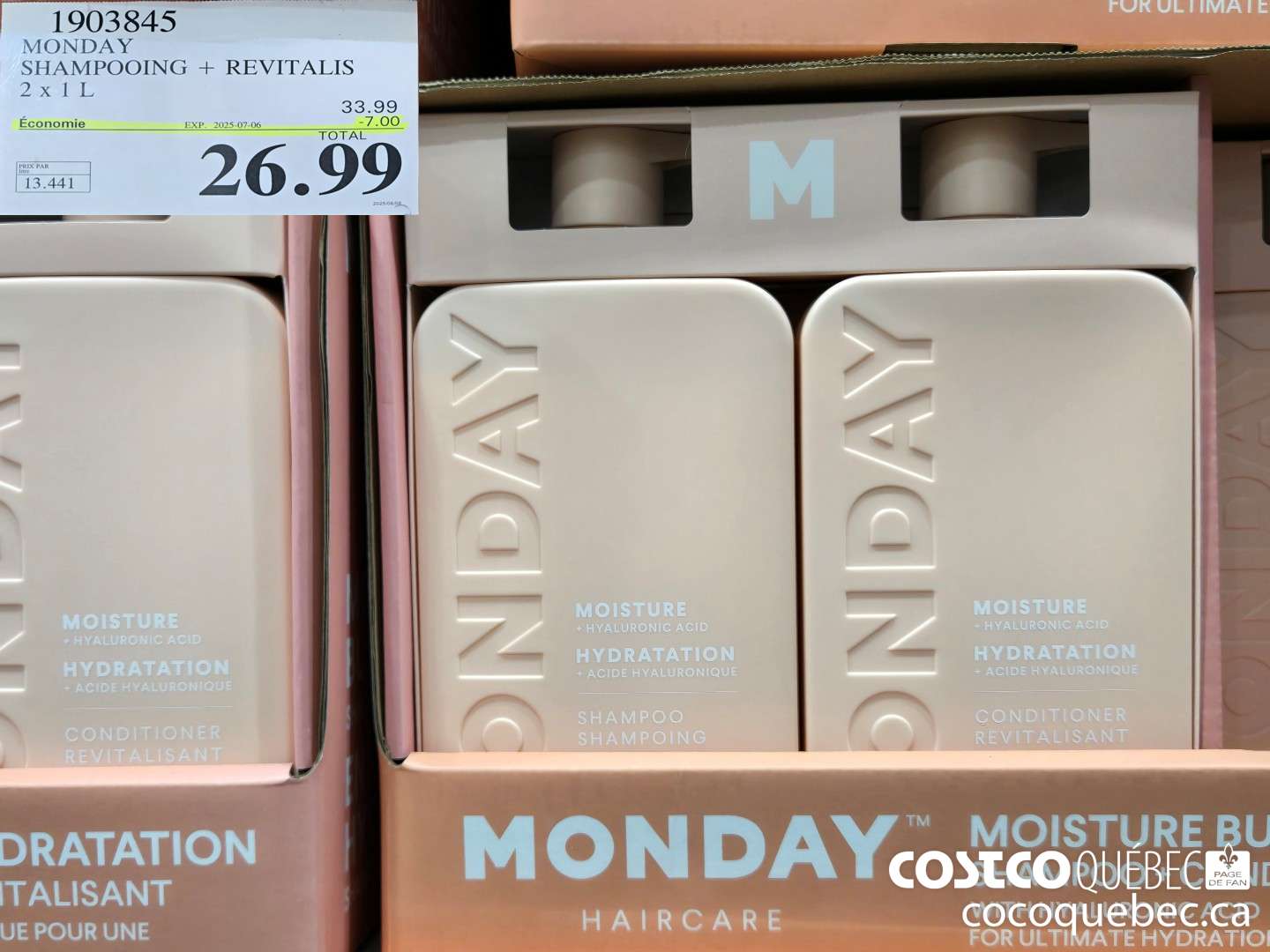 1903845 MONDAY SHAMPOOING + REVITALIS  ($7.00 INSTANT SAVINGS EXPIRES ON 2025-07-06) $26.99