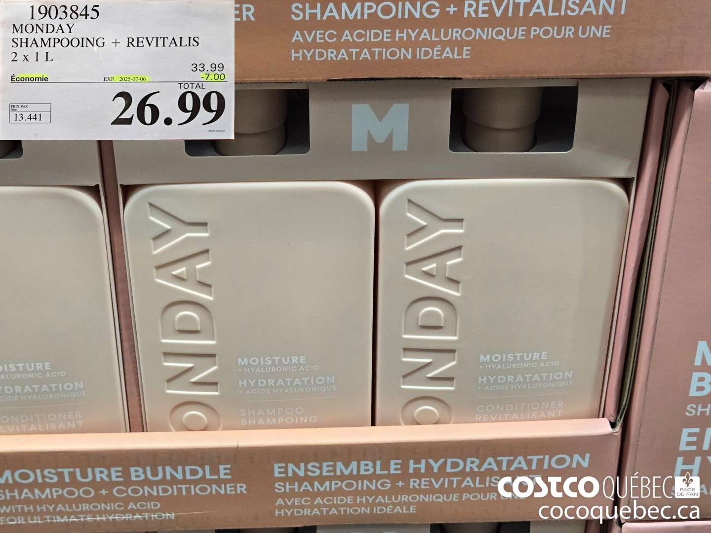 1903845 MONDAY SHAMPOOING + REVITALIS  ($7.00 INSTANT SAVINGS EXPIRES ON 2025-07-06) $26.99