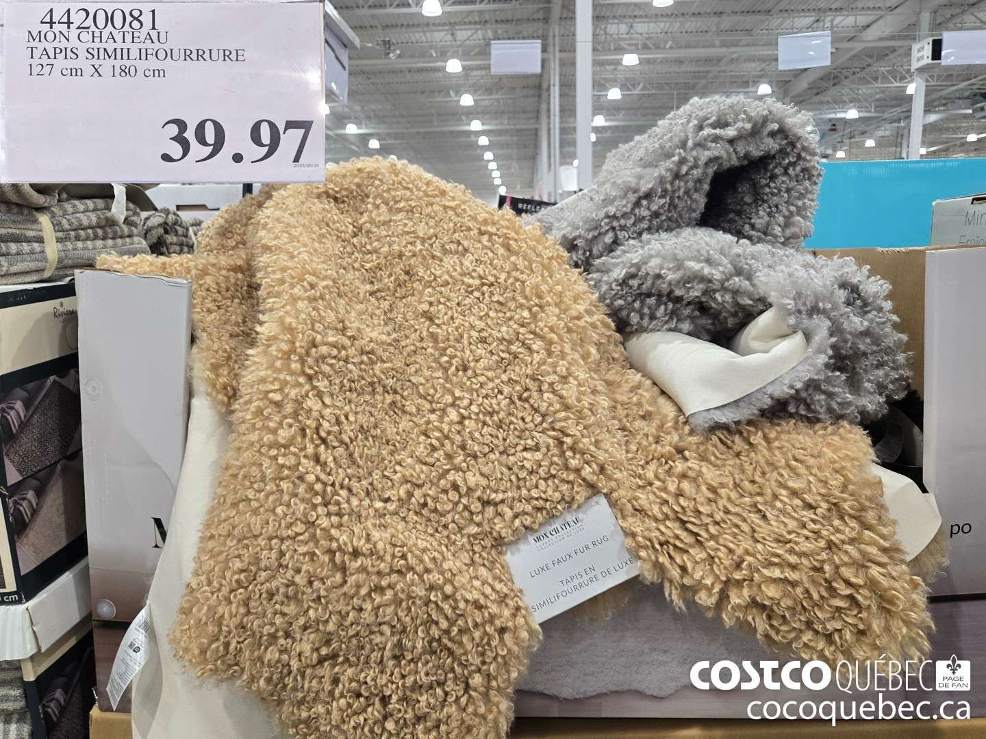 4420081 MON CHATEAU TAPIS SIMILIFOURRURE  $39.97