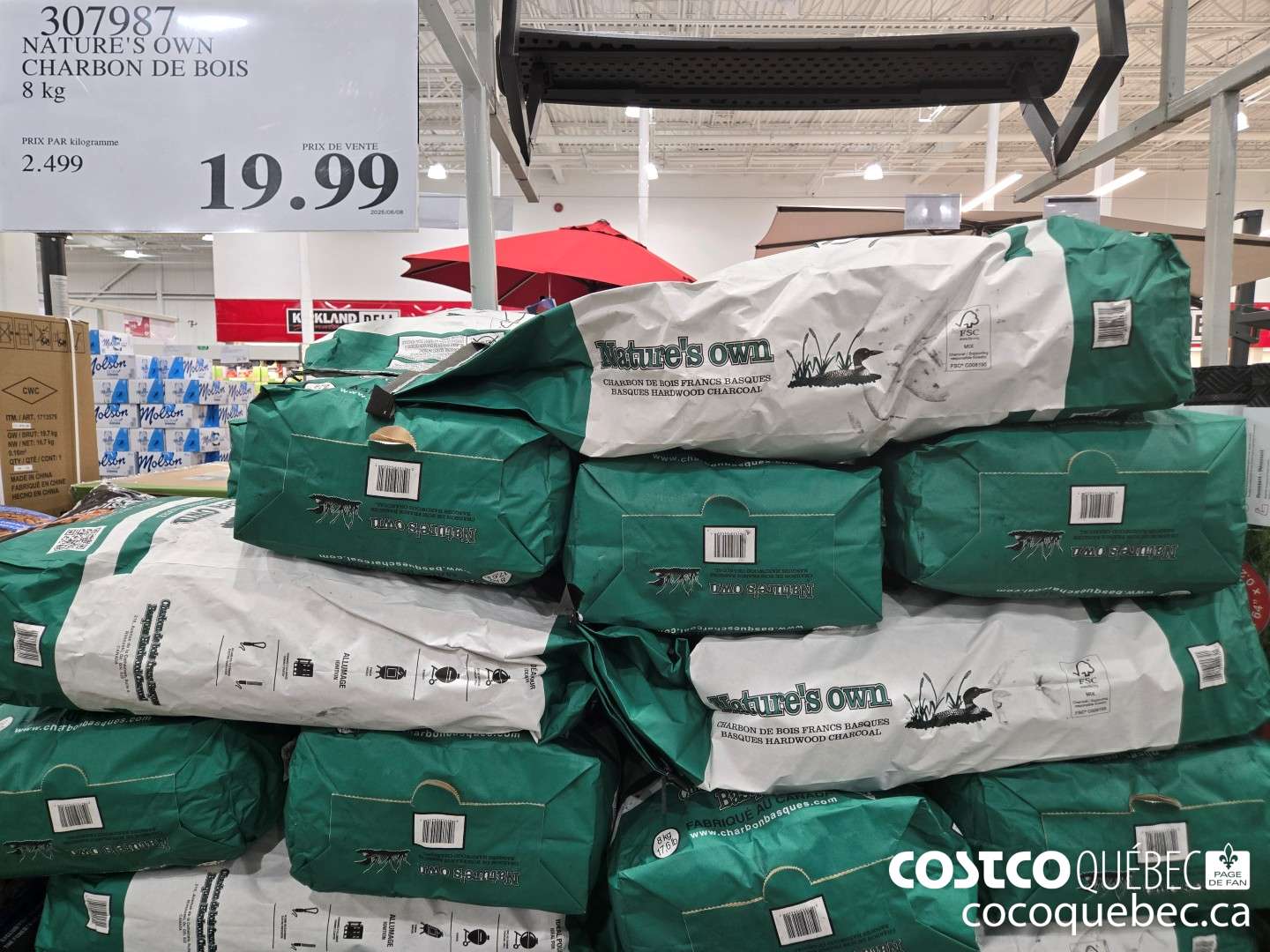 307987 NATURE'S OWN CHARBON DE BOIS 8 kg  $19.99