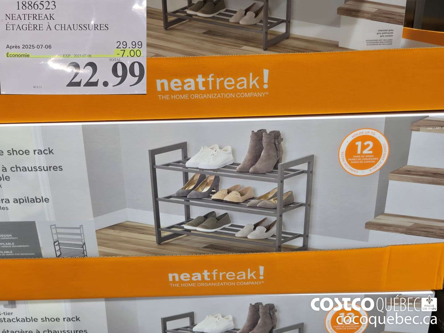 1886523 NEATFREAK ETAGERE A CHAUSSURES  ($7.00 INSTANT SAVINGS EXPIRES ON 2025-07-06) $22.99