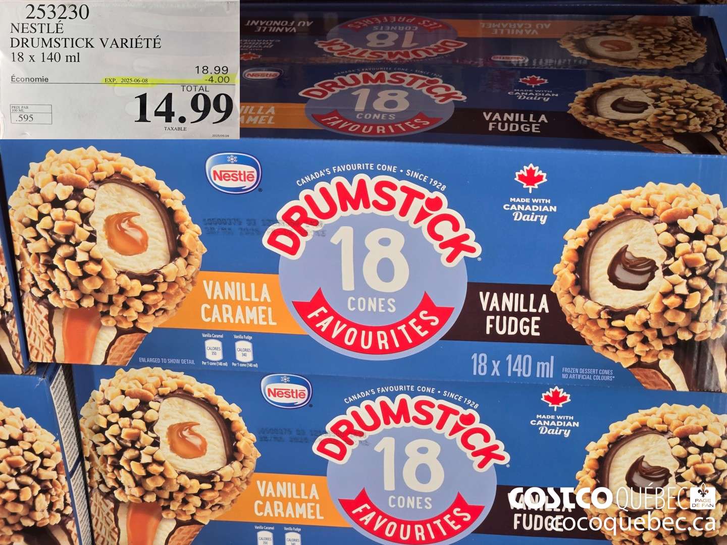 253230 NESTLE DRUMSTICK VARIETE 18 x 140 ml  ($4.00 INSTANT SAVINGS EXPIRES ON 2025-06-08) $14.99