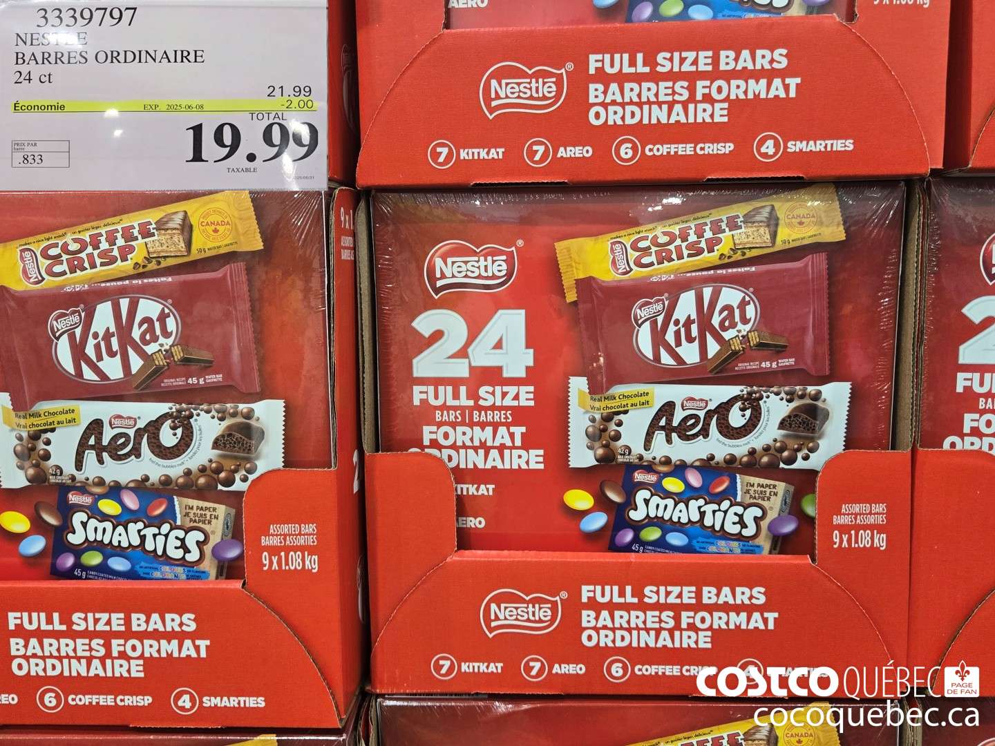 3339797 NESTLE BARRES VARIEES PAQUET DE 24  ($4.00 INSTANT SAVINGS EXPIRES ON 2025-06-08) $19.99