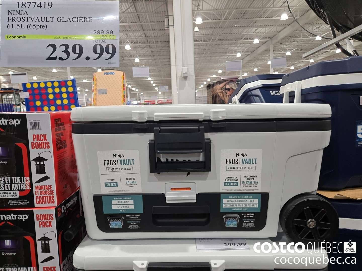 1877419 NINJA FROSTVAULT GLACIERE 74L (65pte)  ($60.00 INSTANT SAVINGS EXPIRES ON 2025-06-30) $239.99