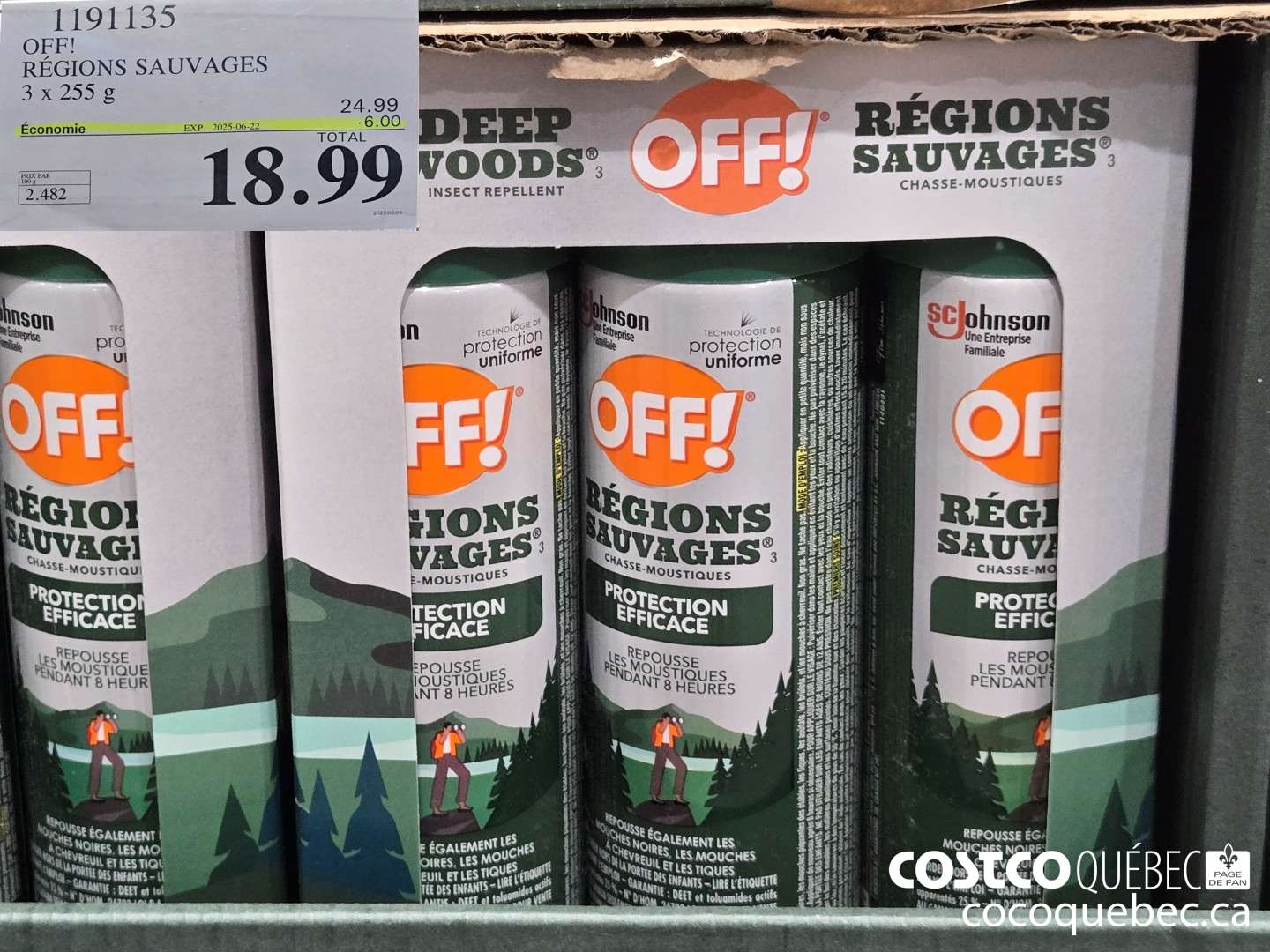 1191135 OFF! REGIONS SAUVAGES CHASSE-MOUSTIQUES ($6.00 INSTANT SAVINGS EXPIRES ON 2025-06-22) $18.99
