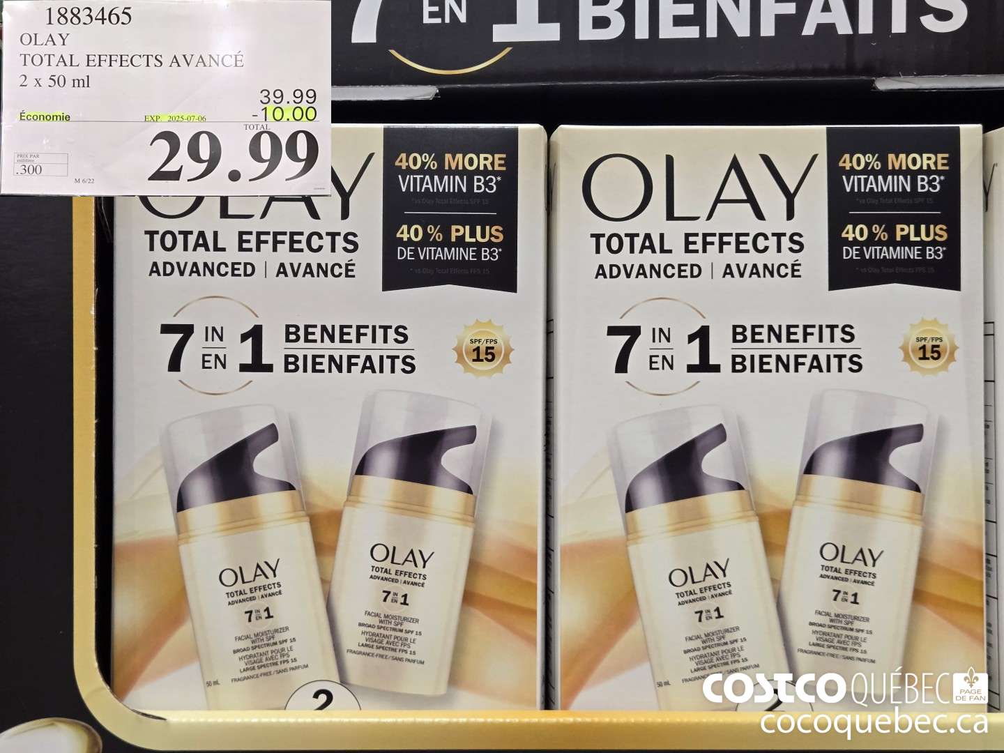 1883465 OLAY TOTAL EFFECTS AVANCE  ($10.00 INSTANT SAVINGS EXPIRES ON 2025-07-06) $29.99