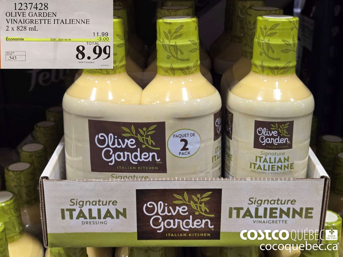 1237428 OLIVE GARDEN VINAIGRETTE ITALIENNE 2025/06/06  ($3.00 INSTANT SAVINGS EXPIRES ON 2025-06-08) $8.99