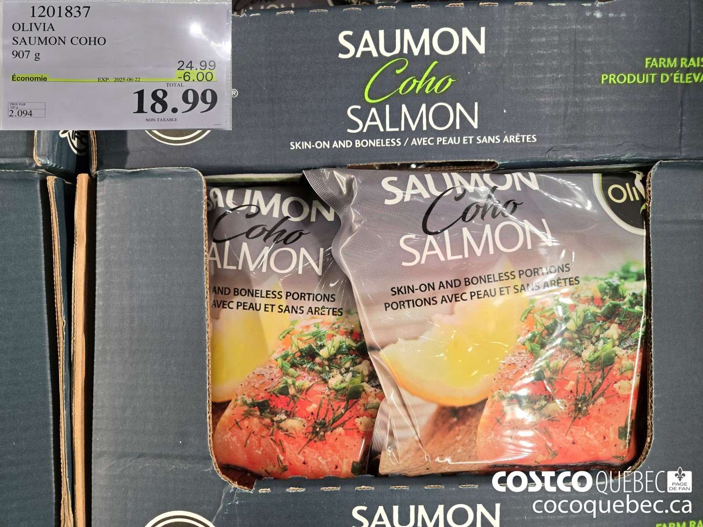 1201837 OLIVIA SAUMON COHO  2025-06-22 ($6.00 INSTANT SAVINGS) $18.99