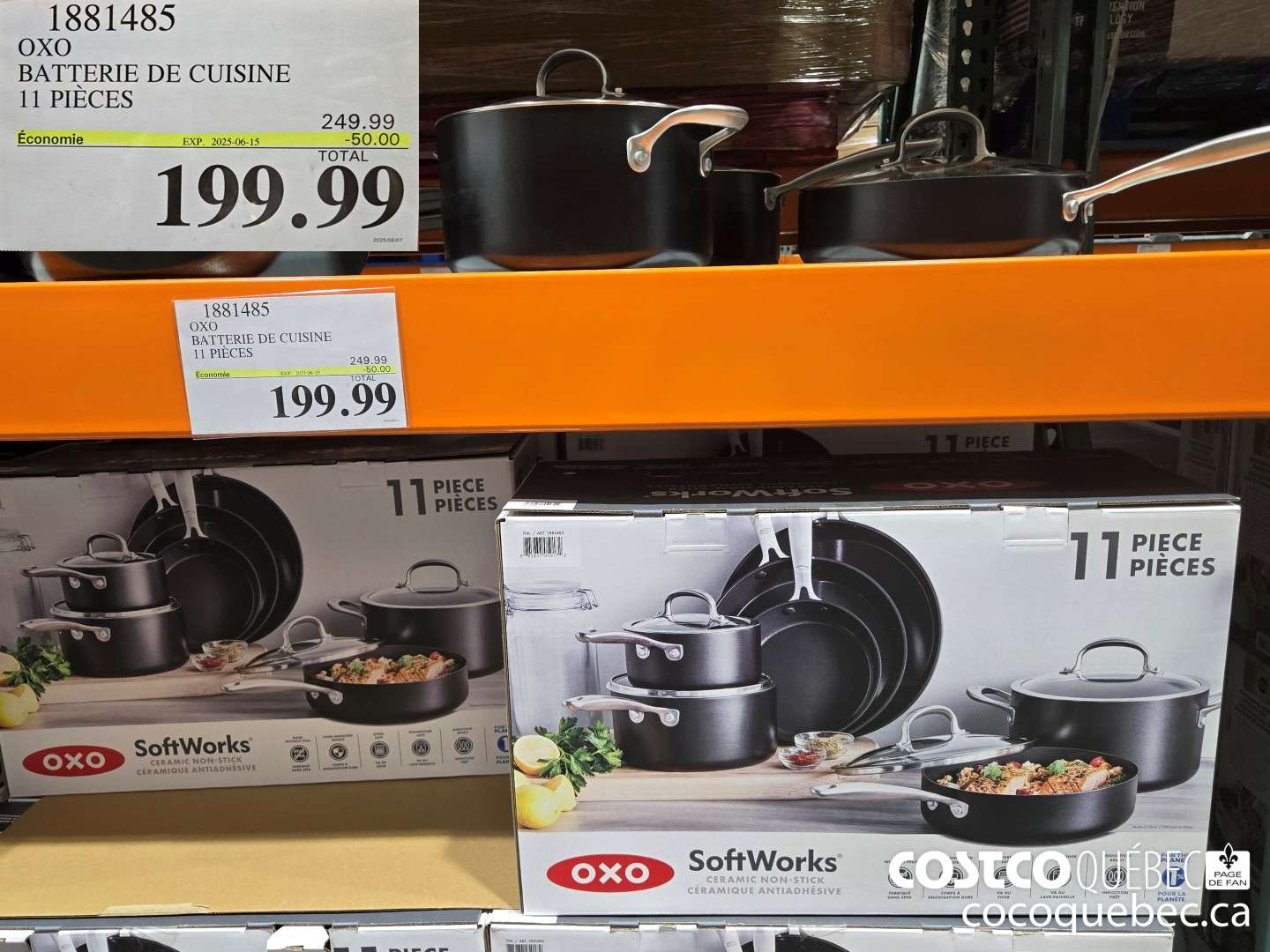 1881485 OXO BATTERIE DE CUISINE 11 PIECES  ($50.00 INSTANT SAVINGS EXPIRES ON 2025-06-15) $199.99