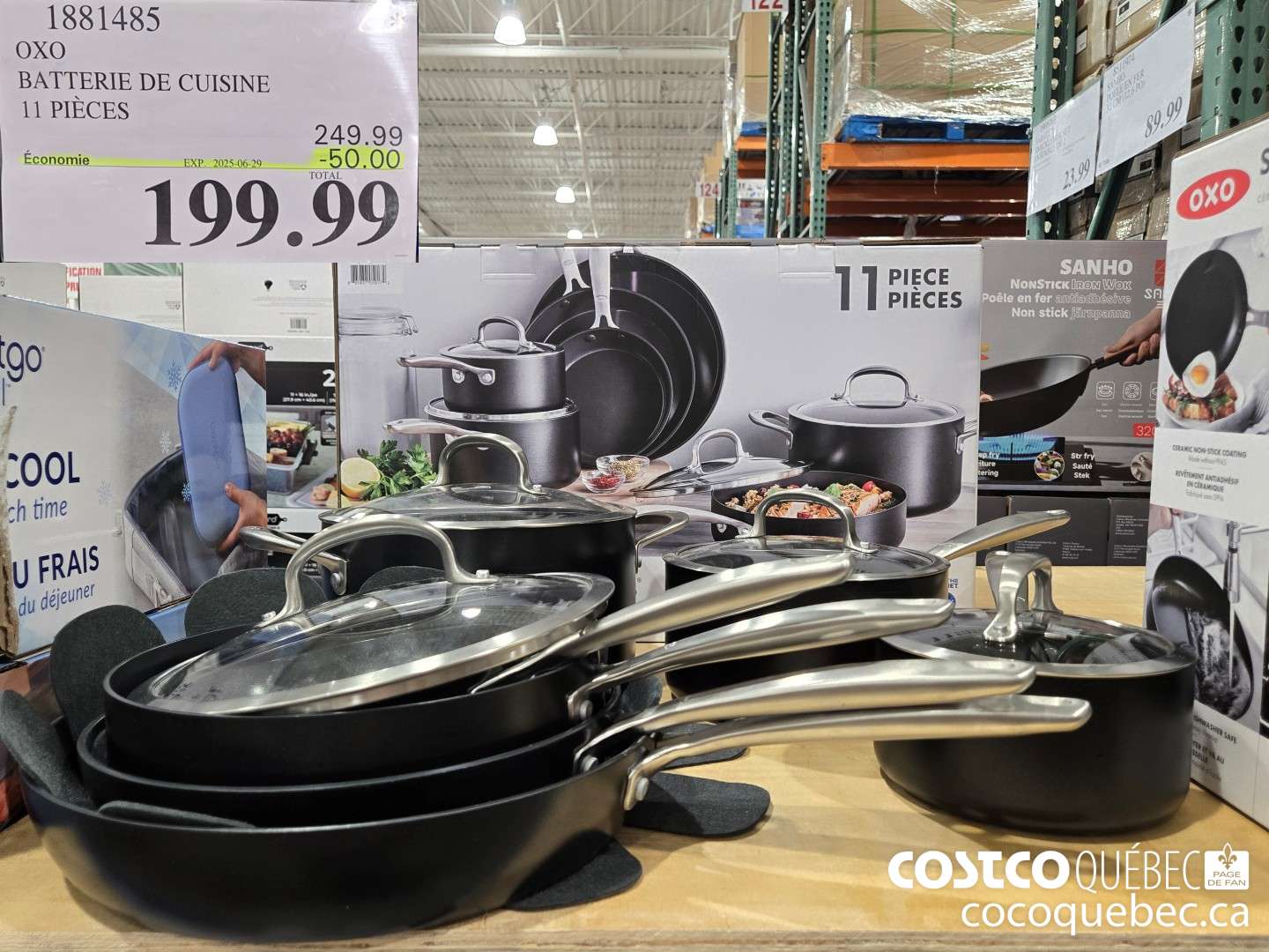 1881485 OXO BATTERIE DE CUISINE 11 PIECES  ($50.00 INSTANT SAVINGS EXPIRES ON 2025-06-29) $199.99