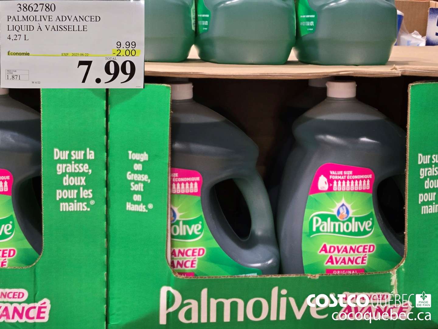 3862780 PALMOLIVE ADVANCED DETERGENT A VAISSELLE 4,27L 2025-06-22 ($2.00 INSTANT SAVINGS) $7.99