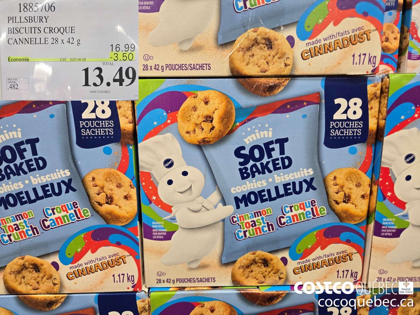 1885706 PILLSBURY BISCUITS CROQUE CANNELLE 28 x 42 g . 13.49  ($3.50 INSTANT SAVINGS EXPIRES ON 2025-06-08) $13.49