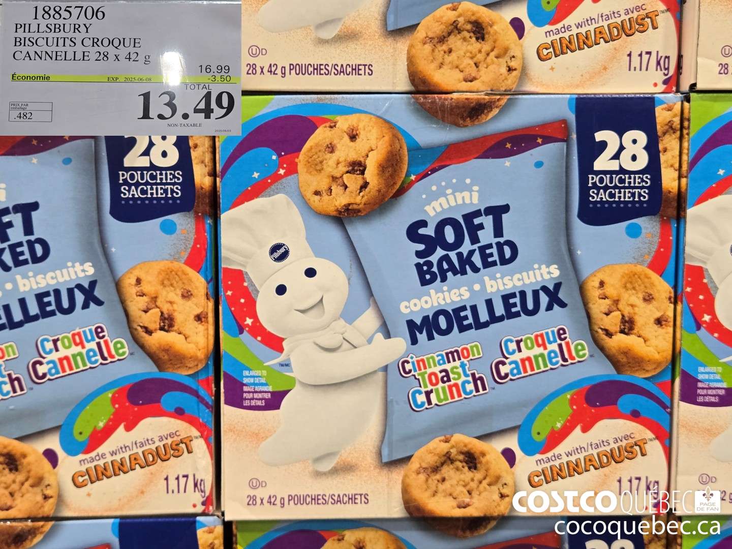 1885706 PILLSBURY BISCUITS CROQUE CANNELLE 28 x 42 g . 13.49  ($3.50 INSTANT SAVINGS EXPIRES ON 2025-06-08) $13.49