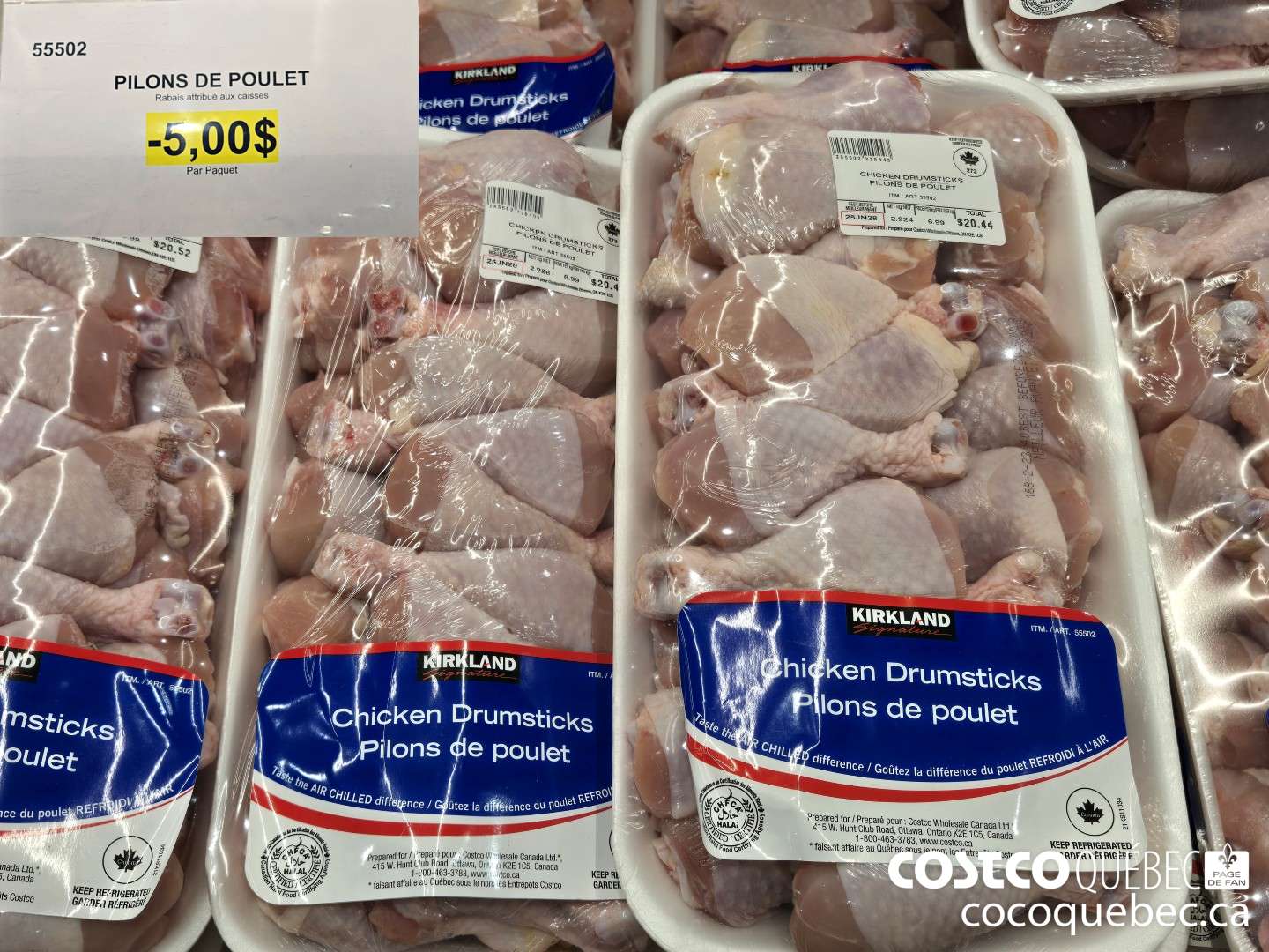 55502 PILONS DE POULET Par Paquet  ($5.00 INSTANT SAVINGS)