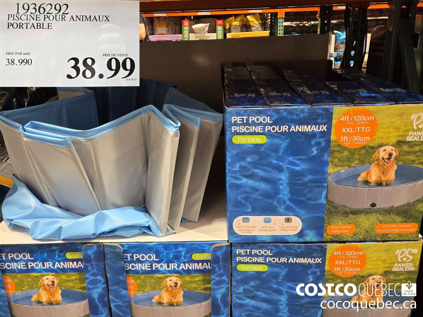 1936292 PISCINE POUR ANIMAUX PORTABLE  $38.99