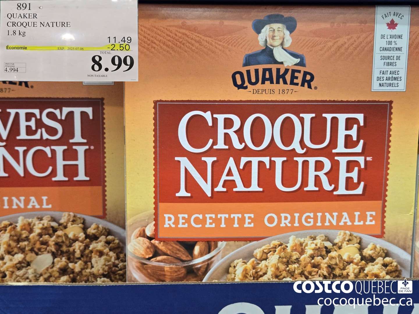 891 QUAKER CROQUE NATURE  ($2.50 INSTANT SAVINGS EXPIRES ON 2025-07-06) $8.99