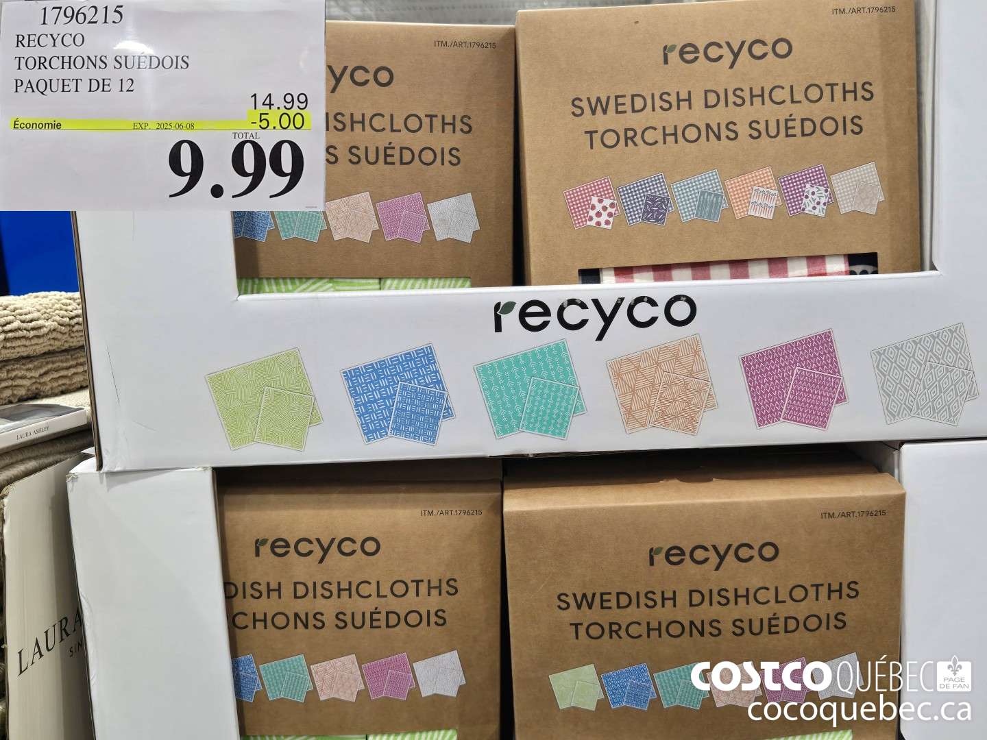 1796215 RECYCO TORCHONS SUEDOIS PAQUET DE 12  ($4.00 INSTANT SAVINGS EXPIRES ON 2025-06-08) $9.99