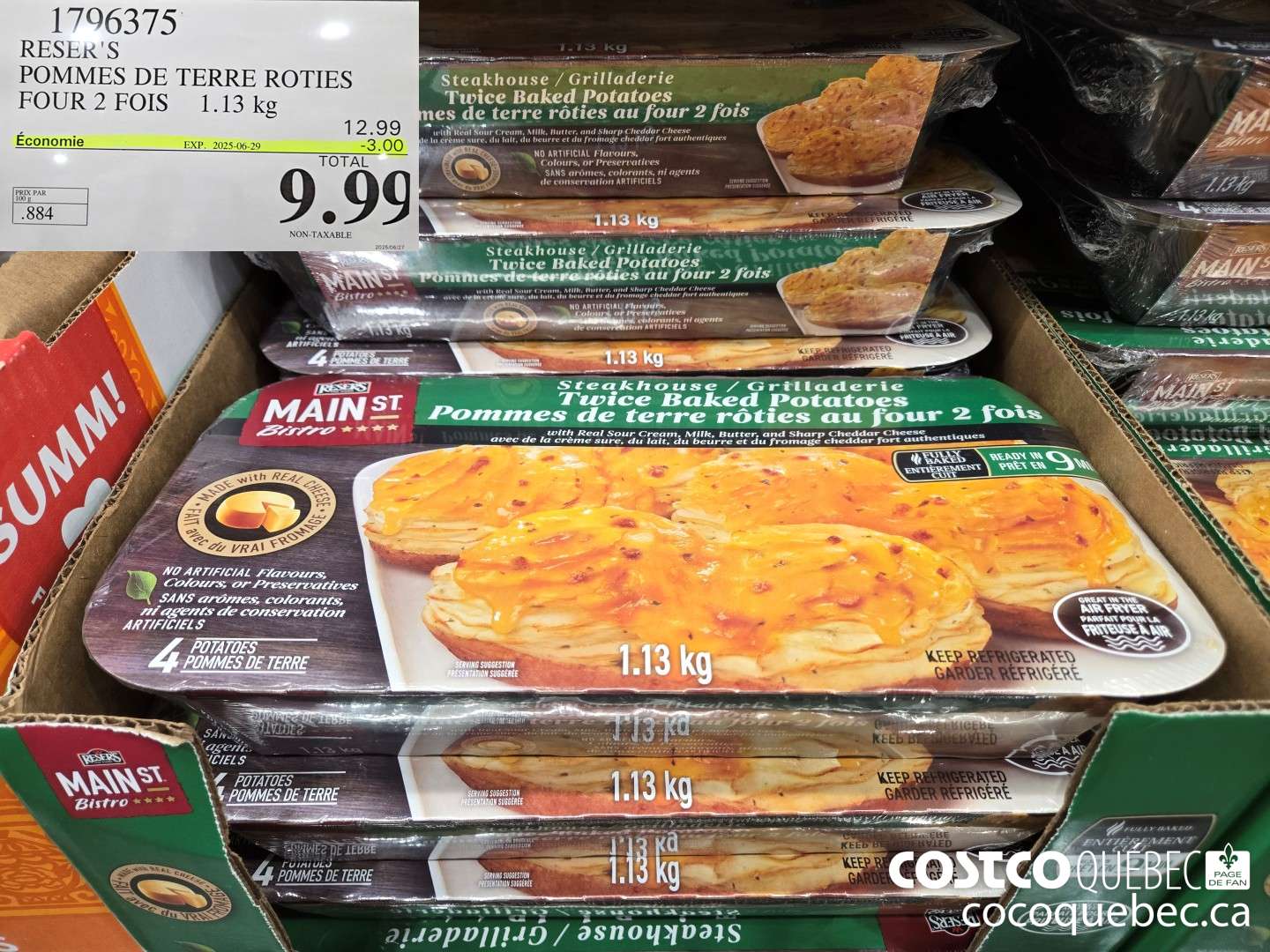 1796375 RESERS POMMES DE TERRE ROTIES FOUR 2 FOIS 1.13 kg  ($3.00 INSTANT SAVINGS EXPIRES ON 2025-06-29) $9.99