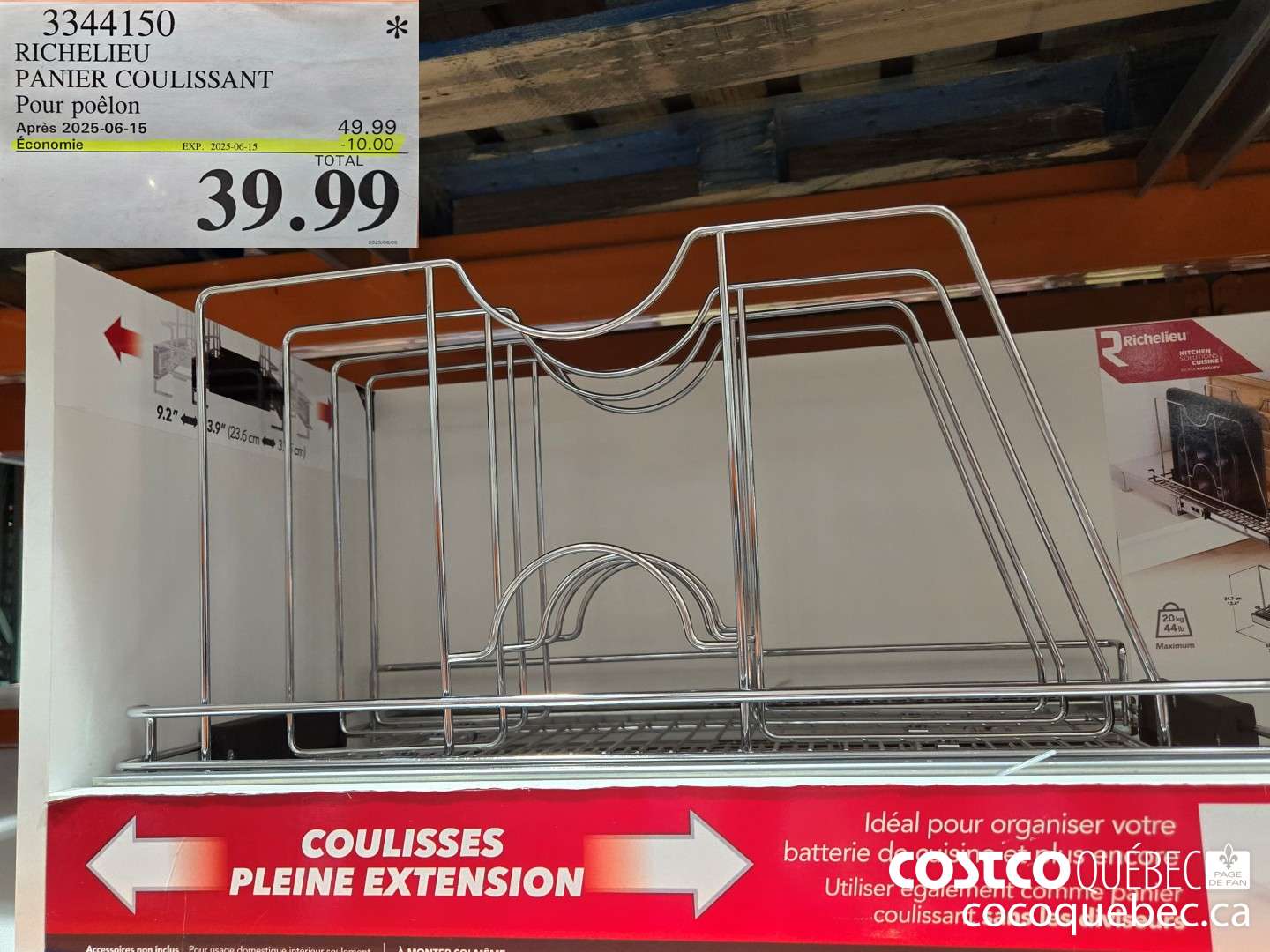 3344150 RICHELIEU PANIER COULISSANT  ($10.00 INSTANT SAVINGS EXPIRES ON 2025-06-15) $39.99