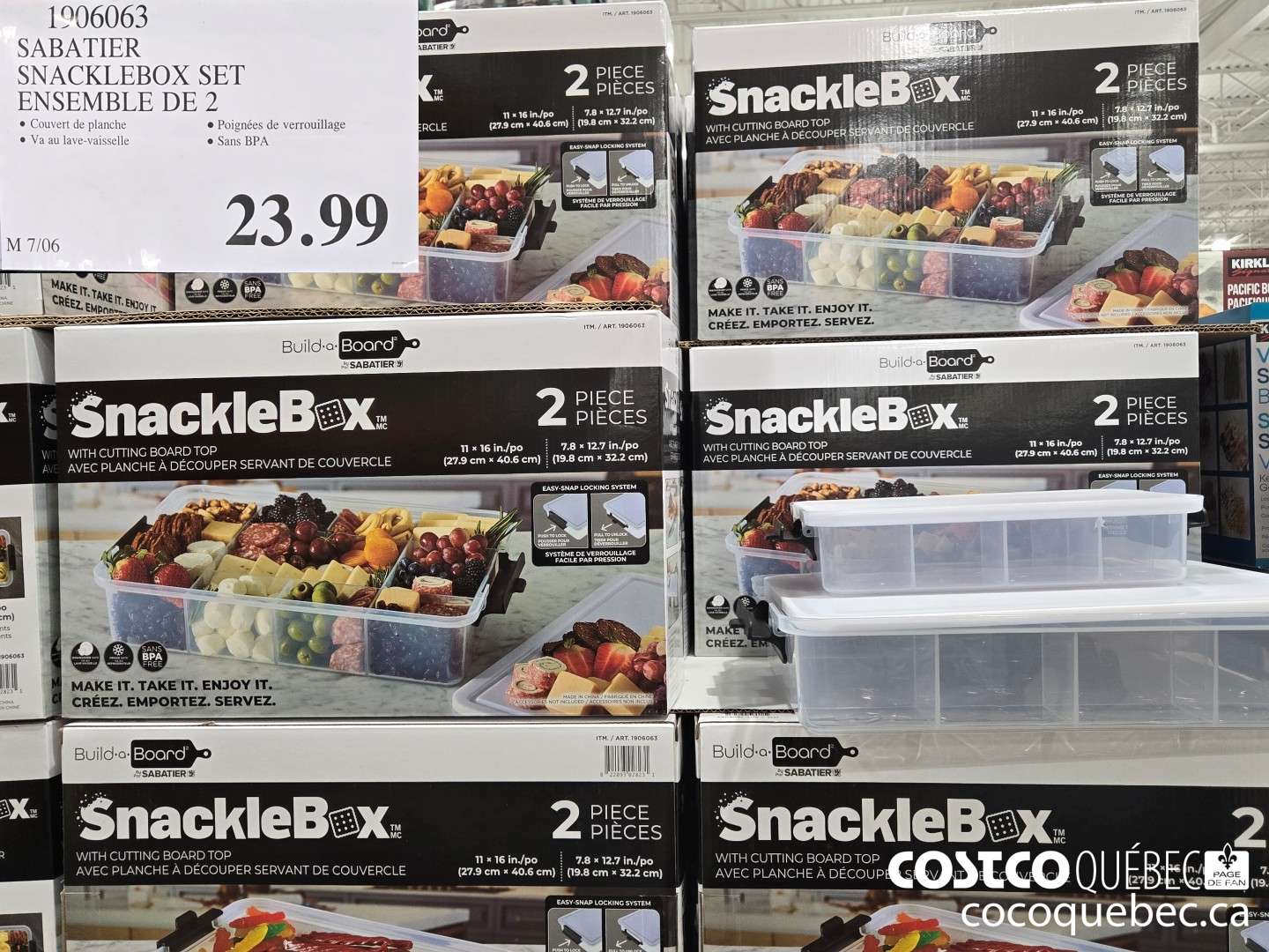1906063 SABATIER SNACKLEBOX SET EN SEMBLE DE 2  $23.99