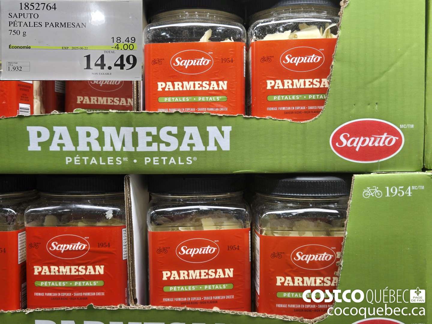 1852764 SAPUTO PETALES PARMESAN  ($4.00 INSTANT SAVINGS EXPIRES ON 2025-06-22) $14.49