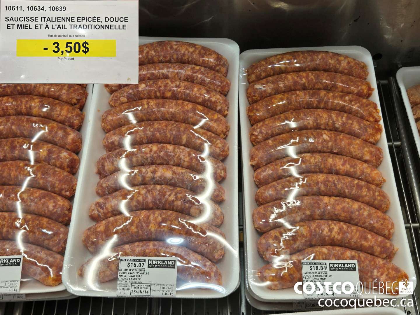 10611 SAUCISSE ITALIENNE ($3.50 INSTANT SAVINGS)