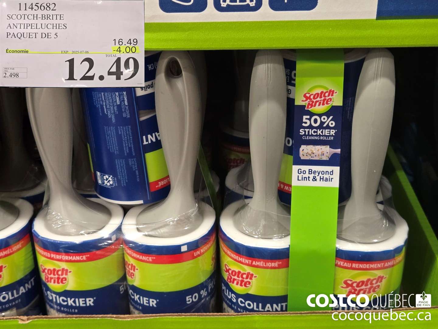 1145682 SCOTCH-BRITE ANTIPELUCHES PAQUET DE 5 ($4.00 INSTANT SAVINGS EXPIRES ON 2025-07-06) $12.49