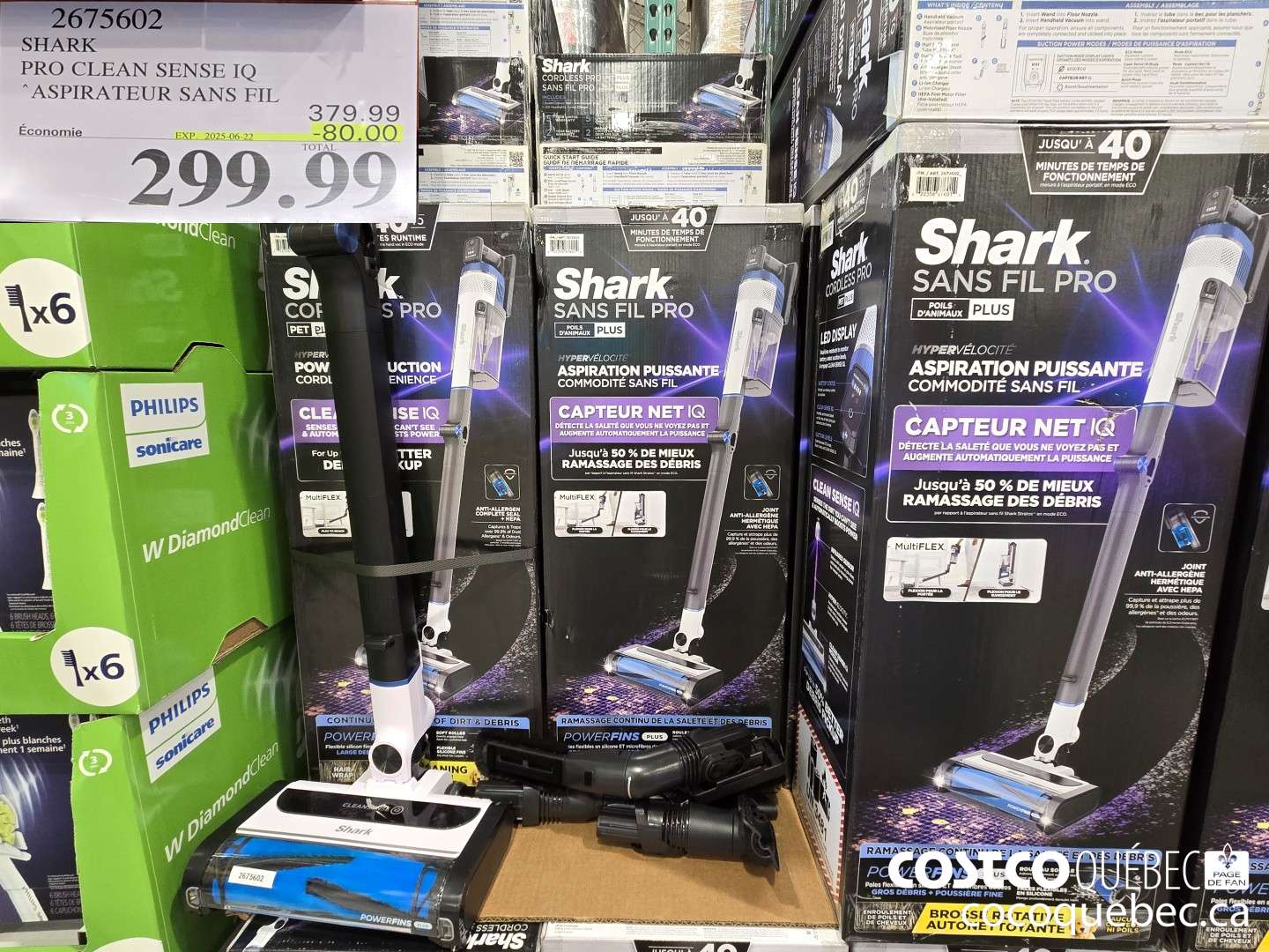 2675602 SHARK PRO CLEAN SENSE IQ ‘ASPIRATEUR SANS FIL  2025-06-22 ($80.00 INSTANT SAVINGS) $299.99