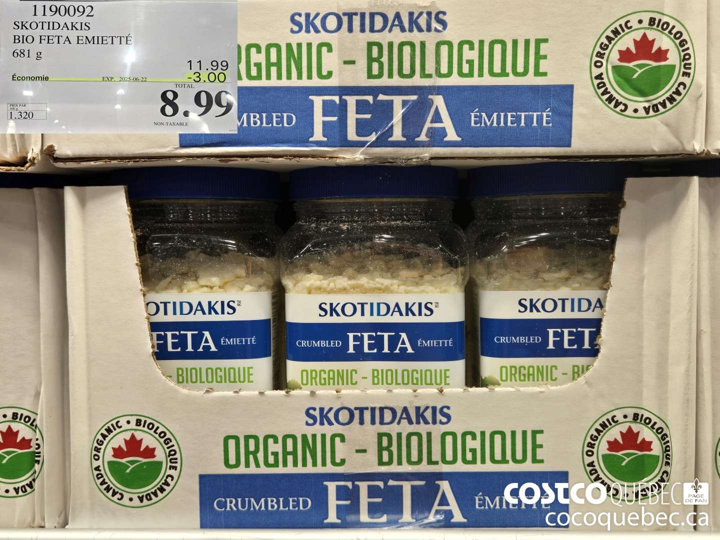 1190092 SKOTIDAKIS BIO FETA EMIETTE  ($3.00 INSTANT SAVINGS EXPIRES ON 2025-06-22) $8.89