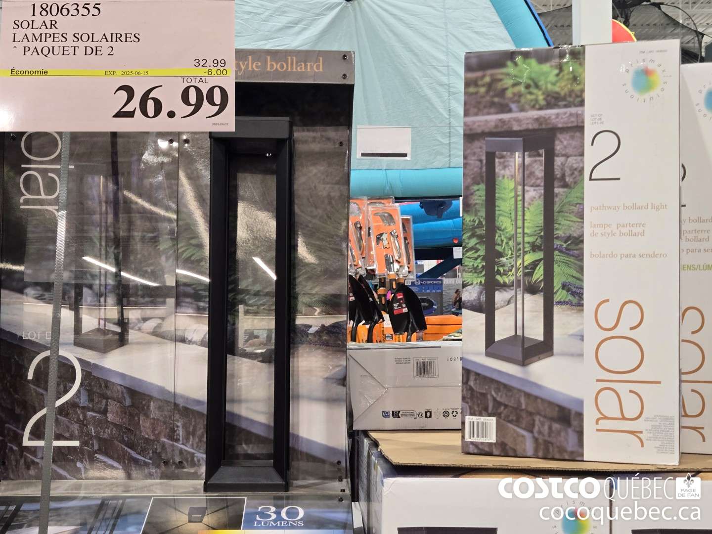 1806355 SOLAR LAMPES SOLAIRES PAQUET DE 2  ($6.00 INSTANT SAVINGS EXPIRES ON 2025-06-15) $26.99