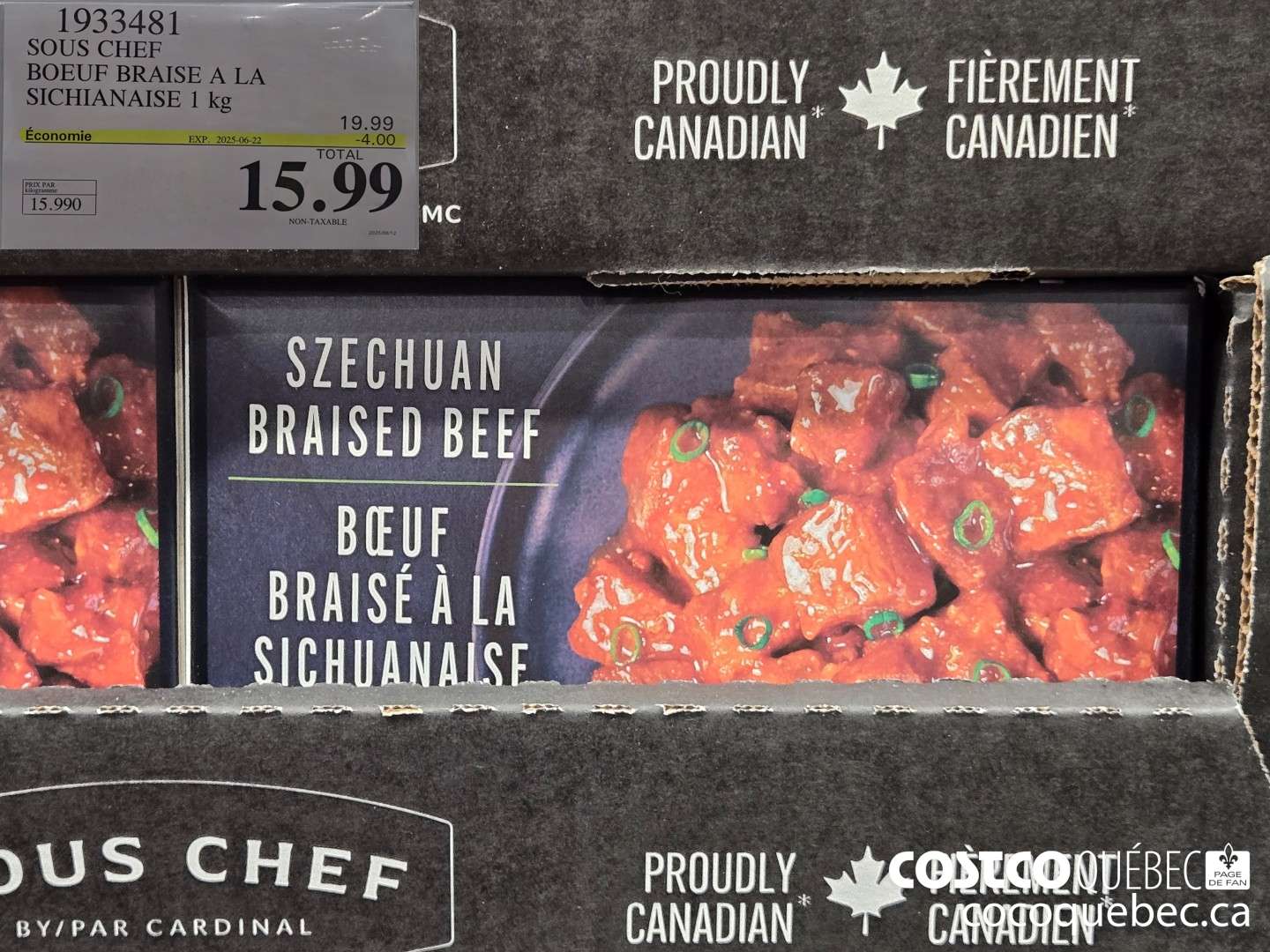 1933481 SOUS CHEF BOEUF BRAISE A LA SICHIANAISE 1 kg  ($4.00 INSTANT SAVINGS EXPIRES ON 2025-06-22) $15.99