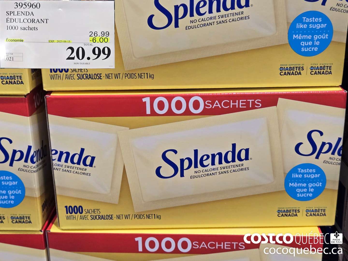 395960 SPLENDA EDULCORANT 1000 sachets  ($7.00 INSTANT SAVINGS EXPIRES ON 2025-01-26) $19.99