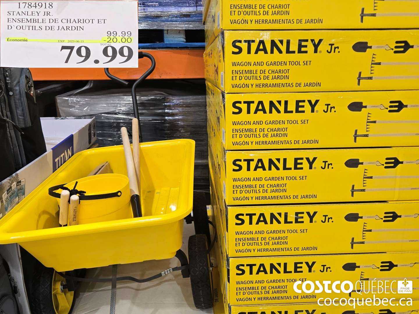 1784918 STANLEY JR. ENSEMBLE DE CHARIOT ET D'OUTILS DE JARDIN  ($20.00 INSTANT SAVINGS EXPIRES ON 2025-06-15) $79.99