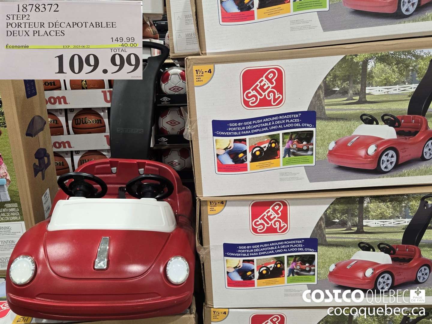 1878372 STEP2 PORTEUR DECAPOTABLEE DEUX PLACES TOTAL  ($40.00 INSTANT SAVINGS EXPIRES ON 2025-06-22) $109.99