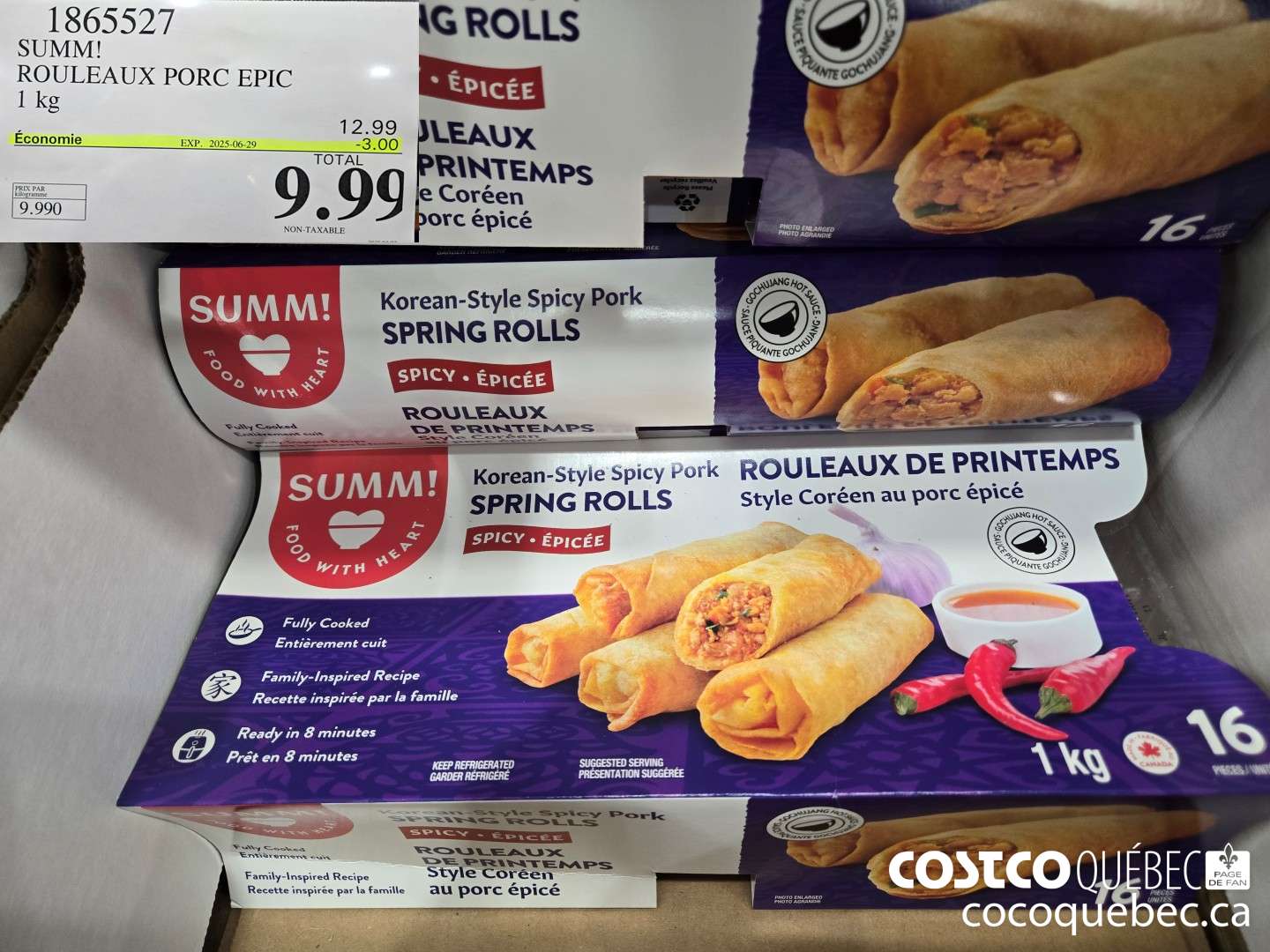 1865527 SUMM! ROULEAUX PORC EPIC 1 kg  ($3.00 INSTANT SAVINGS EXPIRES ON 2025-06-29) $9.99