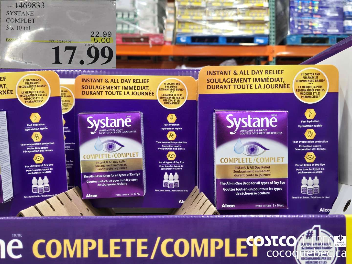 1469833 SYSTANE COMPLET GOUTTES LUBRIFIANTES 3 X 10 ML  ($5.00 INSTANT SAVINGS EXPIRES ON 2025-07-06) $17.99