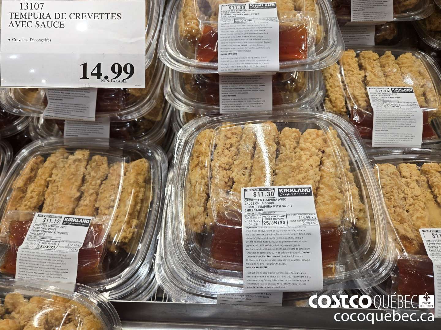 13107 TEMPURA DE CREVETTES AVEC SAUCE  $14.99