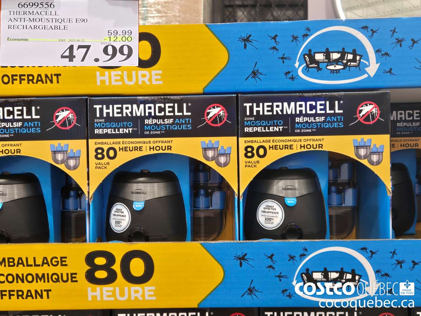 6699556 THERMACELL ANTI-MOUSTIQUE E90 RECHARGEABLE  ($12.00 INSTANT SAVINGS EXPIRES ON 2025-06-22) $47.99