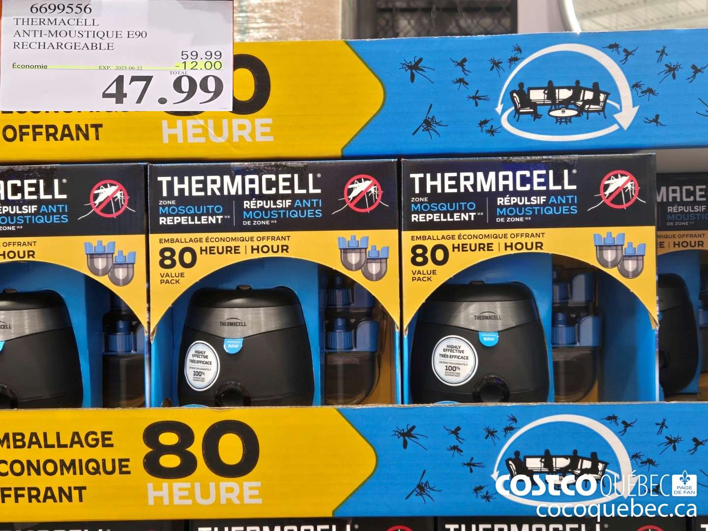 6699556 THERMACELL ANTI-MOUSTIQUE E90 RECHARGEABLE  ($12.00 INSTANT SAVINGS EXPIRES ON 2025-06-22) $47.99