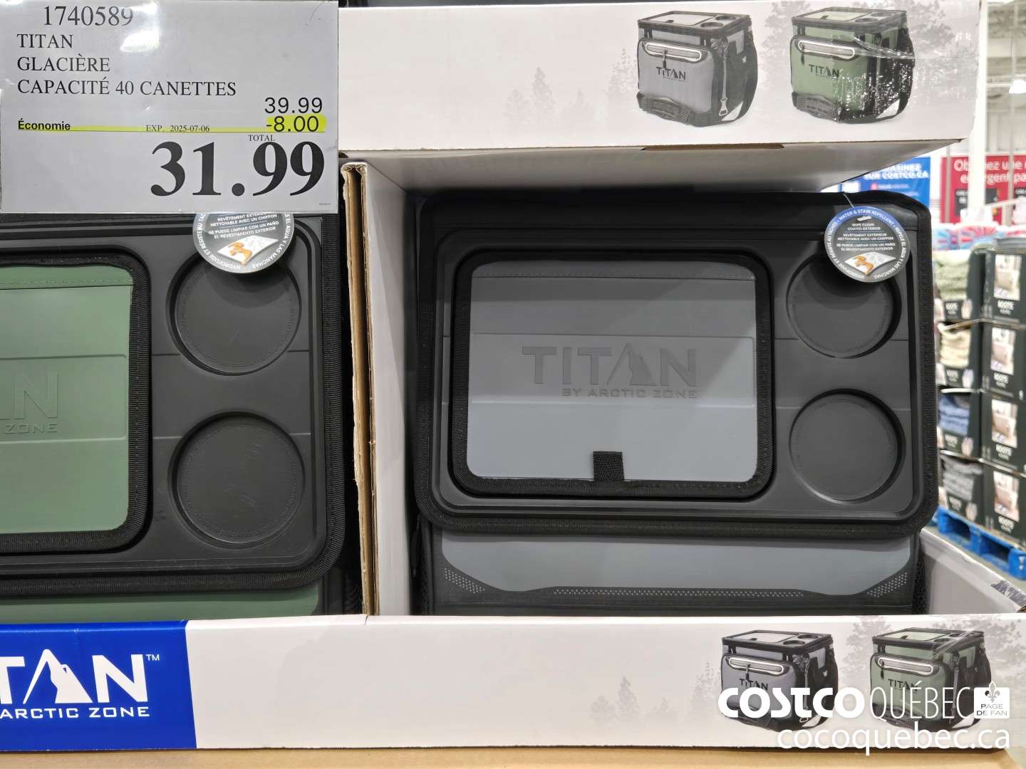 1740589 TITAN GLACIERE CAPACITE 40 CANETTES  ($8.00 INSTANT SAVINGS EXPIRES ON 2025-07-06) $31.99