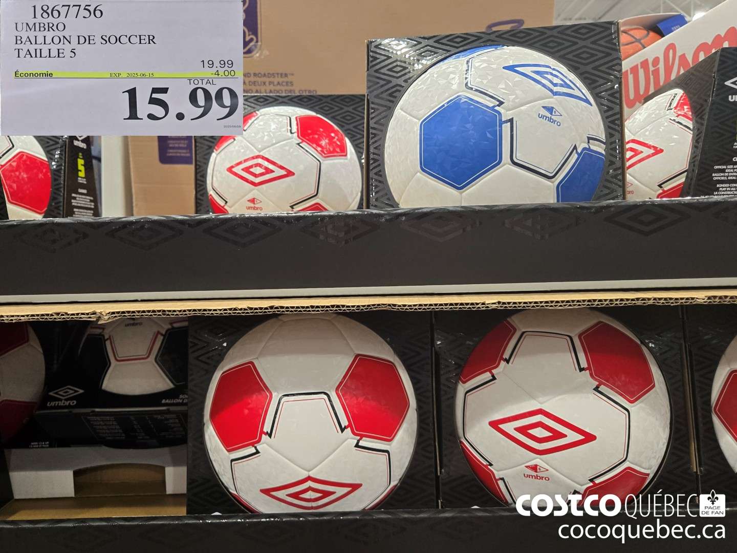 1867756 UMBRO BALLON DE SOCCER TAILLE 5  ($4.00 INSTANT SAVINGS EXPIRES ON 2025-06-15) $15.99