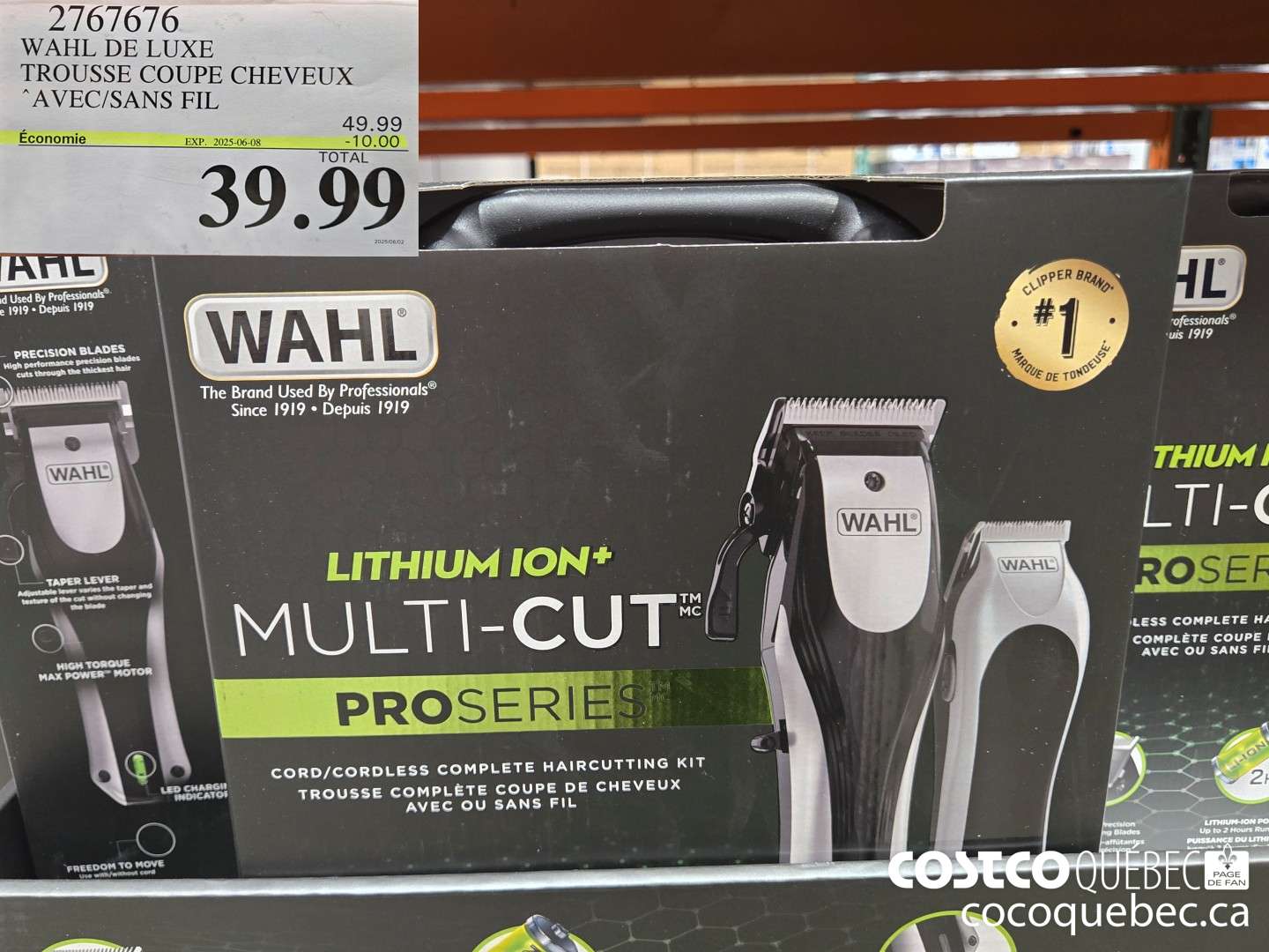 2767676 WAHL DE LUXE TROUSSE COUPE CHEVEUX ‘AVEC/SANS FIL  ($10.00 INSTANT SAVINGS EXPIRES ON 2025-06-08) $39.99