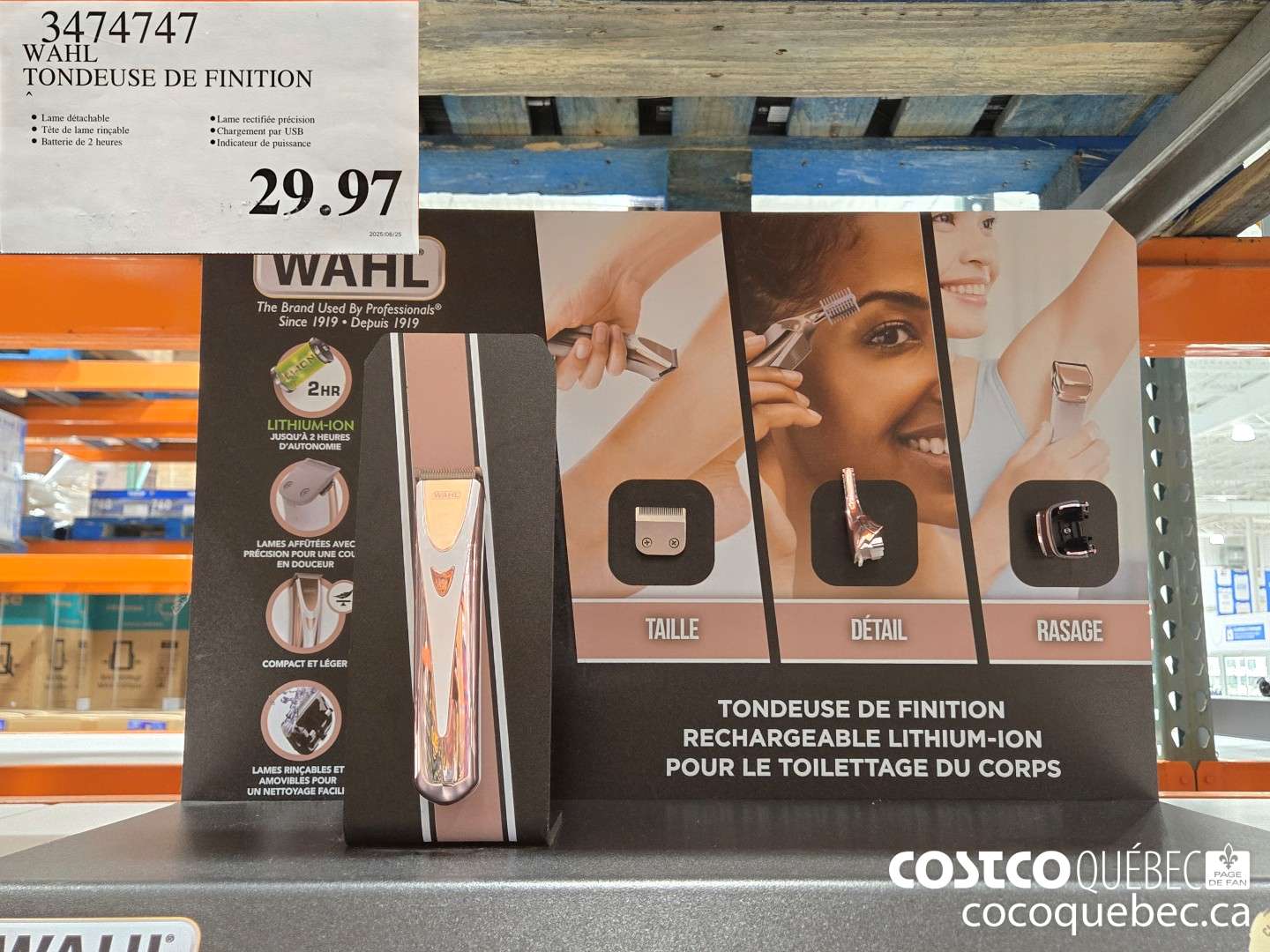 3474747 WAHL TONDEUSE DE FINITION  $29.97